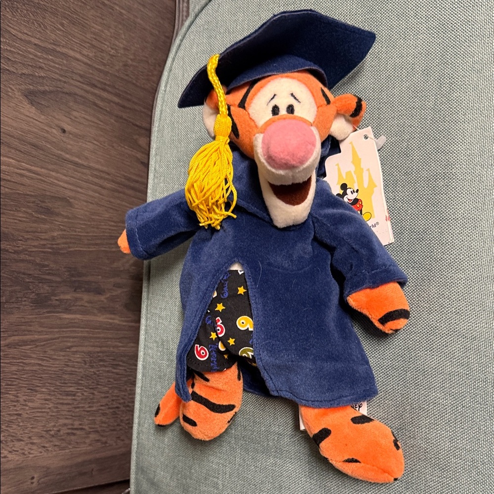 Vintage Disney Grad Night Tigger Bean Bag Plush